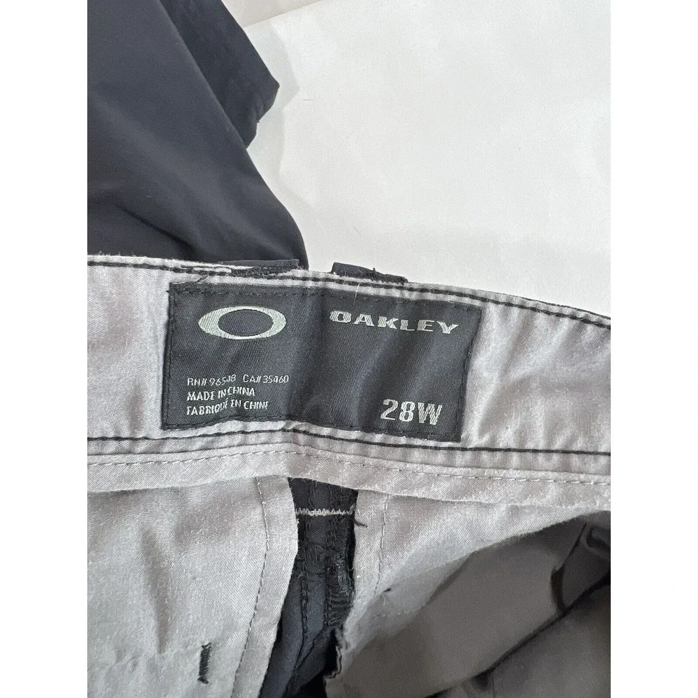 Oakley Mens Shorts 28 Black Performance Chino Hiking Golf Casual Lightweight
